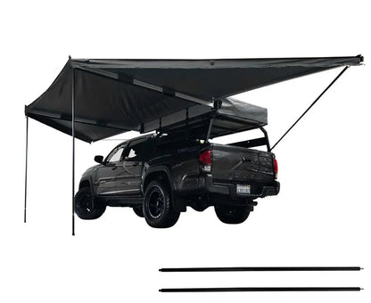 OVS HD Nomadic 180 - Awning, Wall Kit, Universal, Grey Body, Green Trim W/Black Travel Cover by OVS