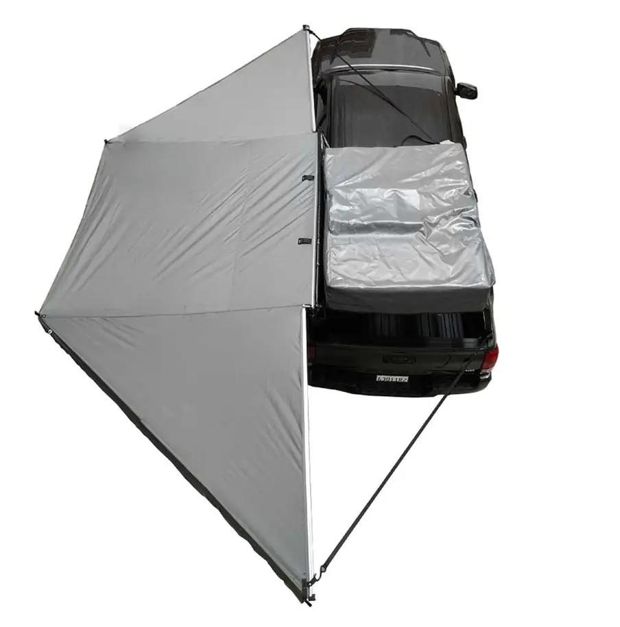OVS HD Nomadic 180 - Awning, Wall Kit, Universal, Grey Body, Green Trim W/Black Travel Cover by OVS