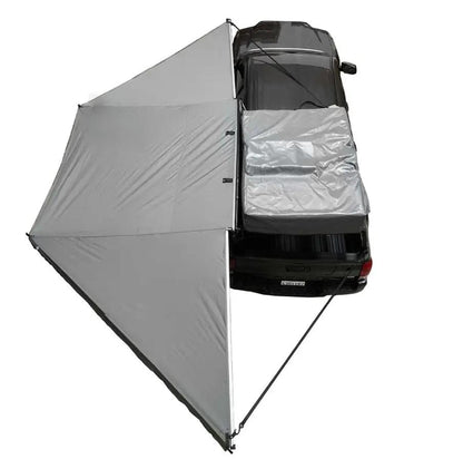 OVS HD Nomadic 180 - Awning, Wall Kit, Universal, Grey Body, Green Trim W/Black Travel Cover by OVS