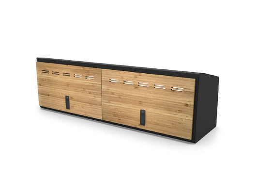 Flatline Van Co. 48" Upper Cabinet Black - Bamboo Door by Flatline Van Co.