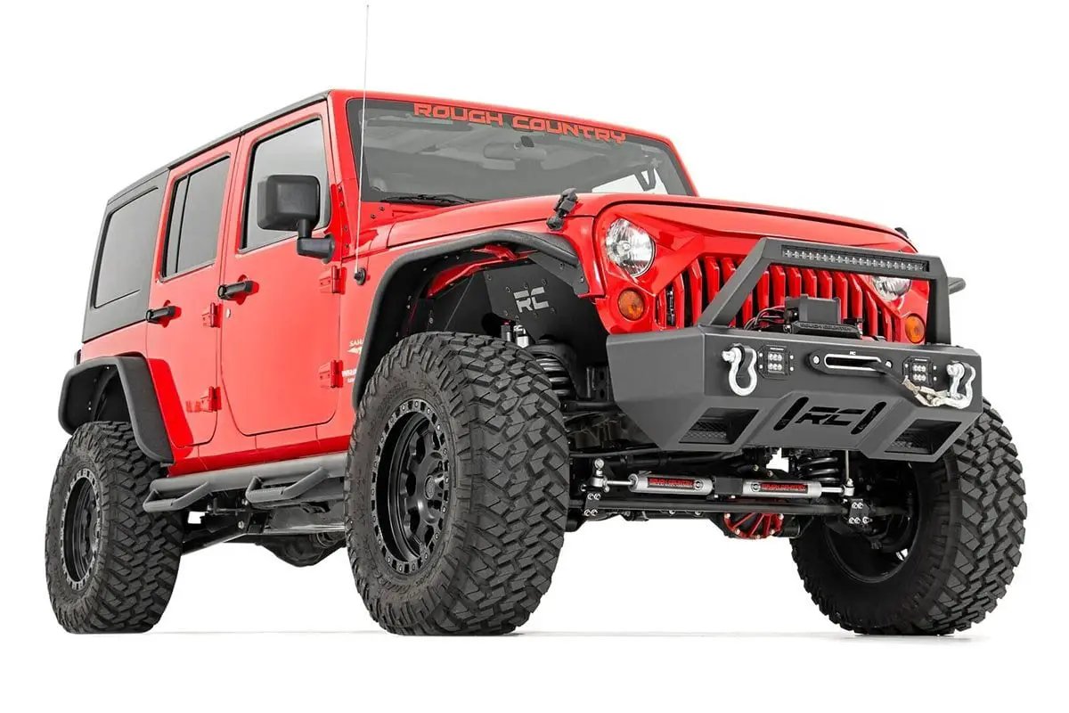 Rough Country N3 Steering Stabilizer | Dual | 2-8 Inch Lift | Jeep Wrangler JK/Wrangler Unlimited (07-18) by Rough Country