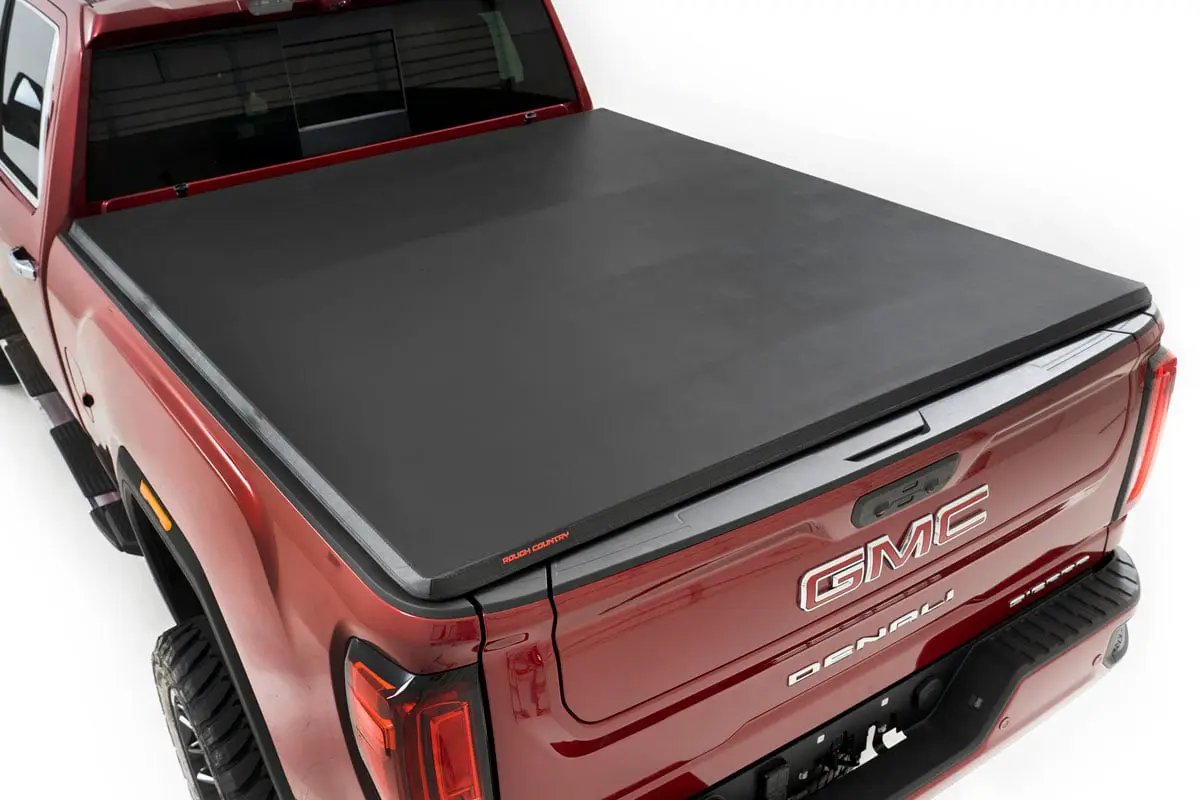 Rough Country Soft Tri-Fold Bed Cover | 6'9" Bed | Chevy/GMC 2500HD/3500HD (20-26) by Rough Country