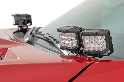 Kit de luces LED | Montaje en zanja | Pares duales de 2" negros | Spot/Flood | Toyota Tundra (14-21)