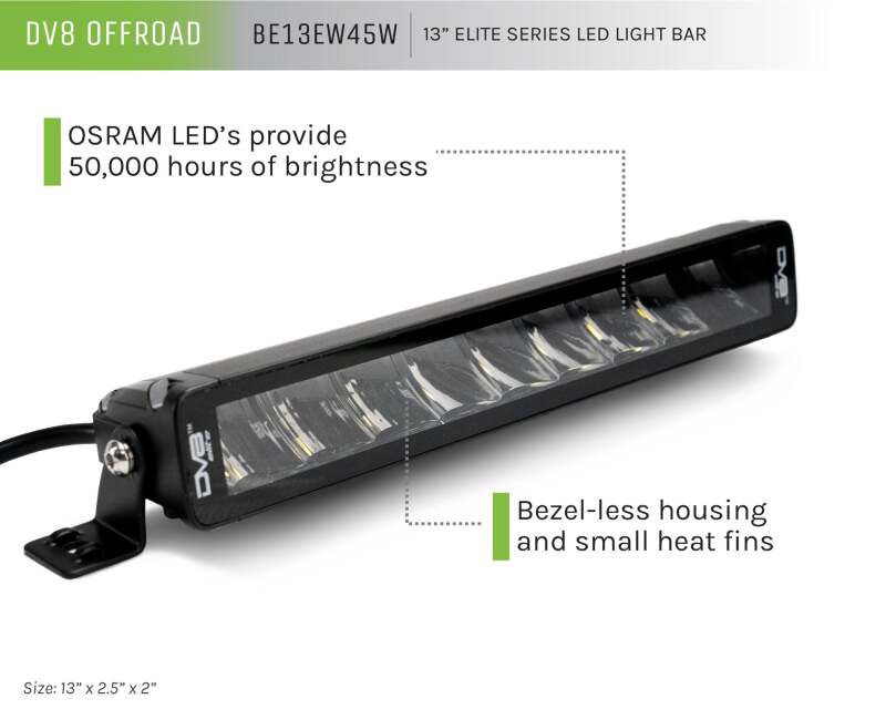 DV8 Offroad DVE LED Light Bars & Cubes