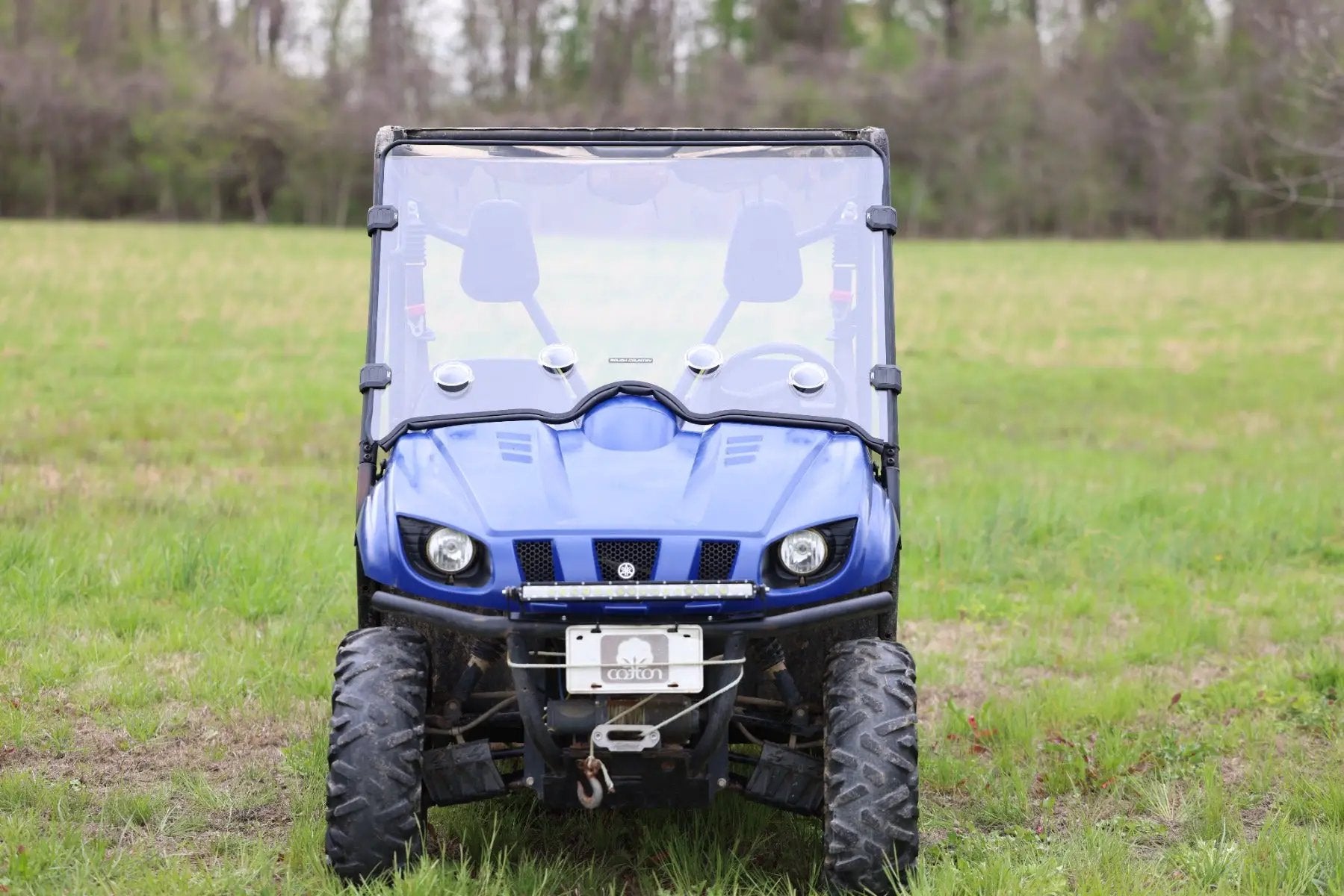Rough Country Vented Full Windshield | Scratch Resistant | Yamaha Rhino 450/Rhino 700 by Rough Country