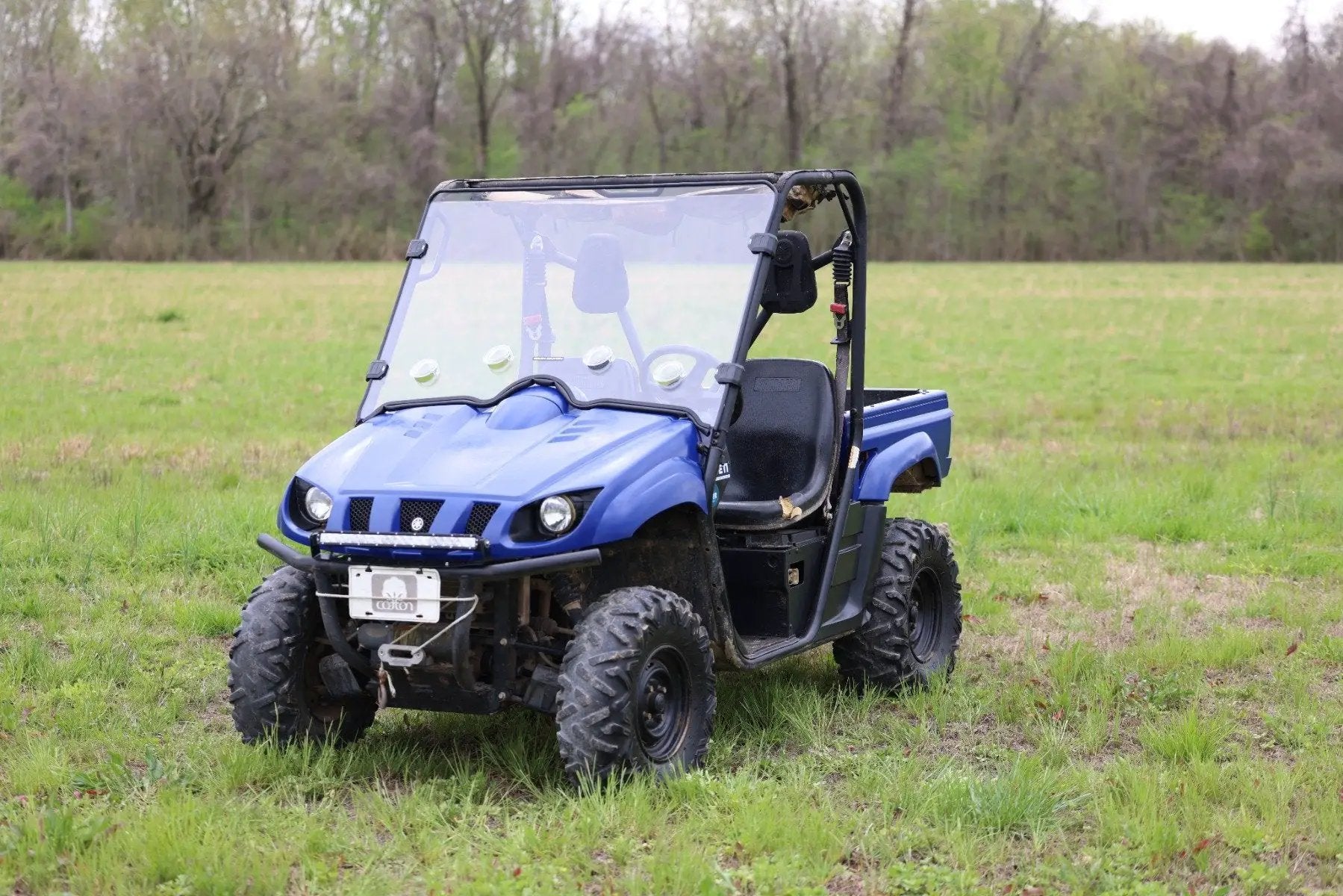 Rough Country Vented Full Windshield | Scratch Resistant | Yamaha Rhino 450/Rhino 700 by Rough Country