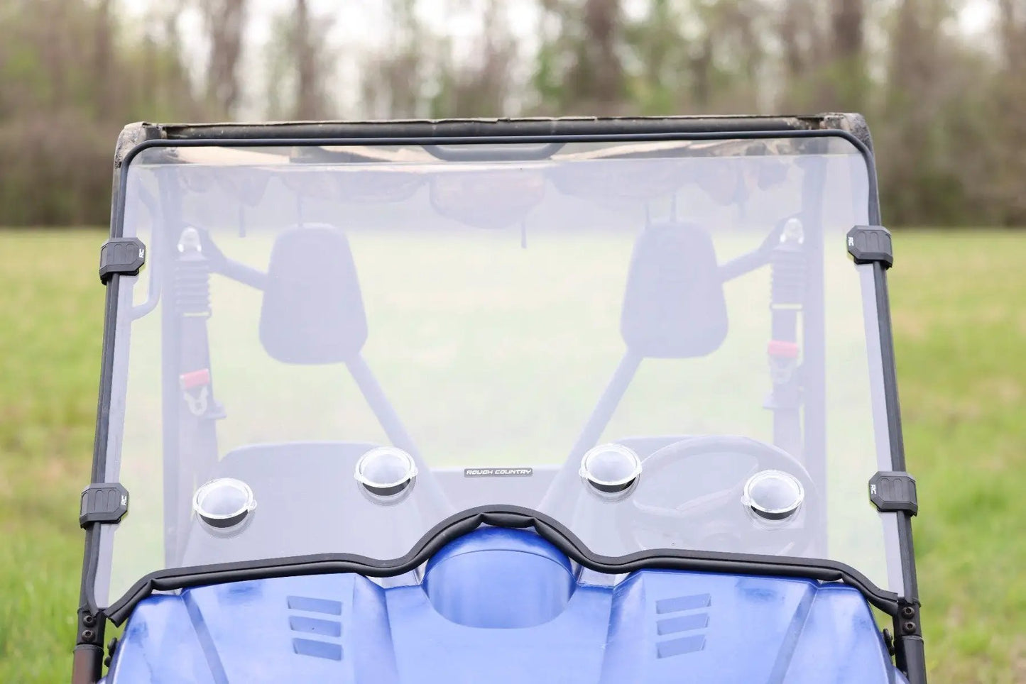 Rough Country Vented Full Windshield | Scratch Resistant | Yamaha Rhino 450/Rhino 700 by Rough Country