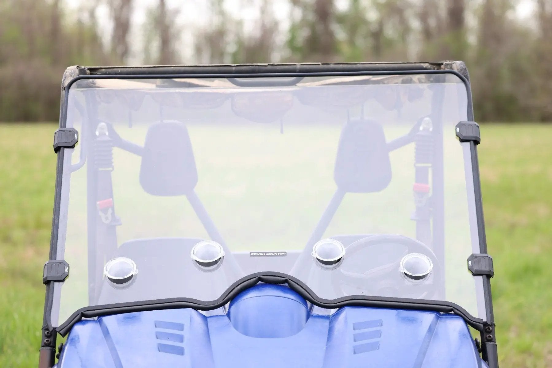 Rough Country Vented Full Windshield | Scratch Resistant | Yamaha Rhino 450/Rhino 700 by Rough Country