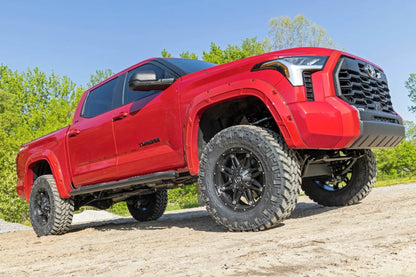 Rough Country Oval Nerf Steps | Crew Cab | Black | Toyota Tundra 2WD/4WD (2022-2026) by Rough Country