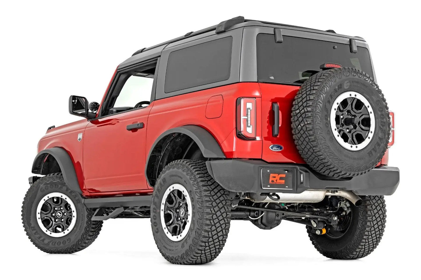 Rough Country SRX2 Adjustable Aluminum Step | Ford Bronco (2 Door) 4WD (2021-2025) by Rough Country