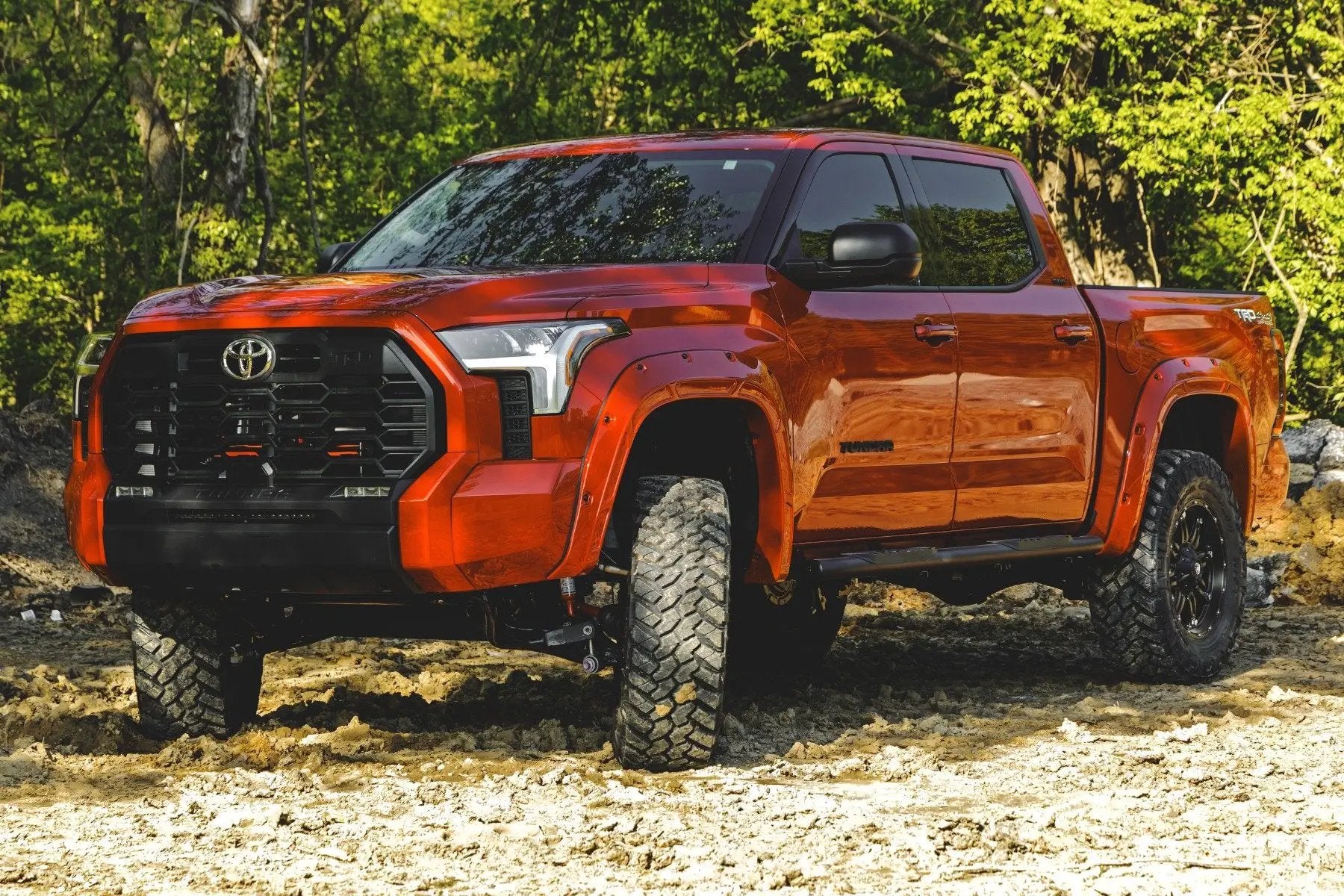 Rough Country Fender Flares | Defender | Gloss Black | Toyota Tundra 2WD/4WD (2022-2026) by Rough Country