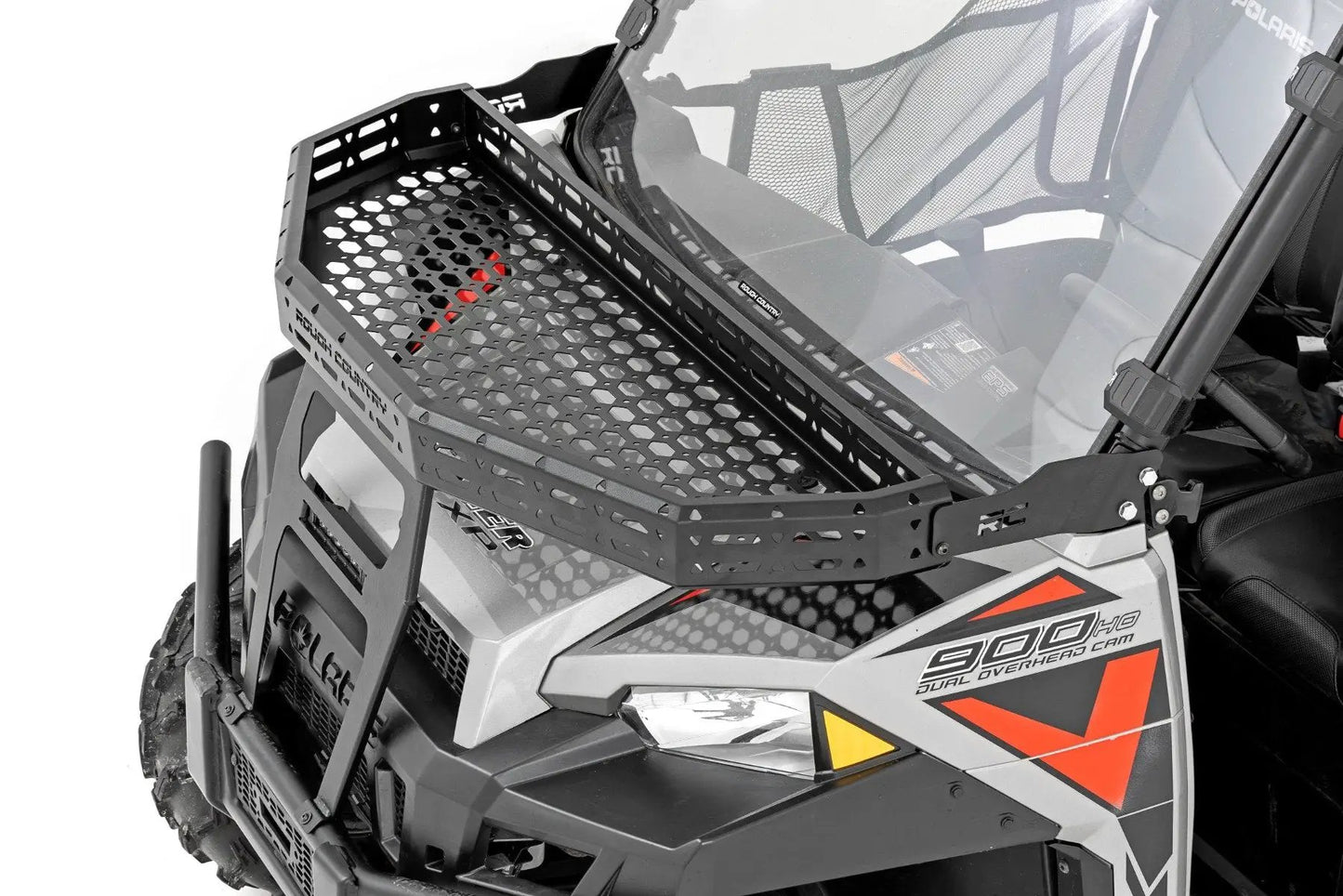 Rough Country Front Cargo Rack | 6" Black Slimline | Polaris Ranger XP 900/Ranger XP 1000 by Rough Country