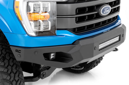 Rough Country High Clearance Front Bumper | LED Lights & Skid Plate | Ford F-150 (21-23)