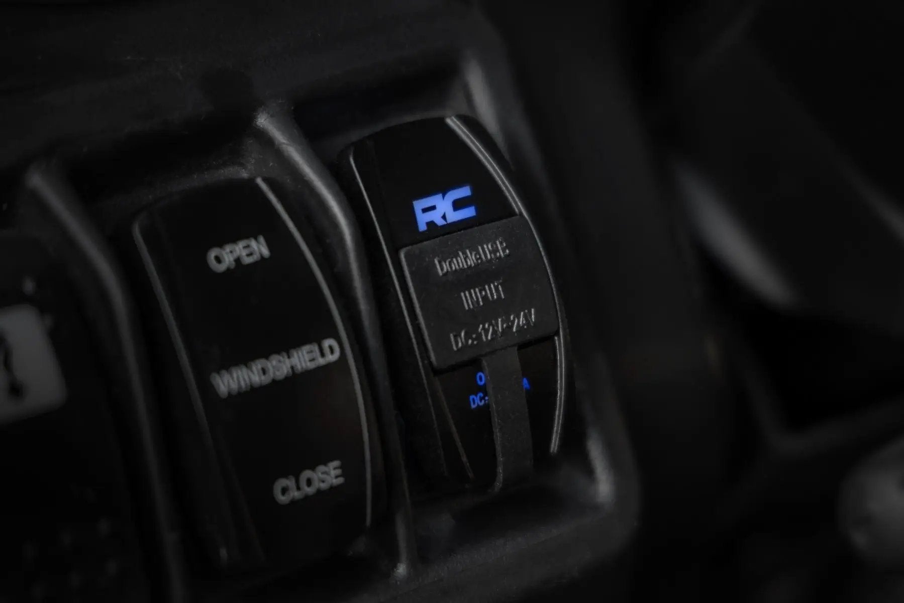Rough Country USB Switch Insert | 2x1 with Logo | Blue Back Light by Rough Country