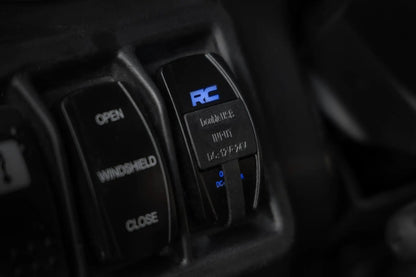 Rough Country USB Switch Insert | 2x1 with Logo | Blue Back Light by Rough Country