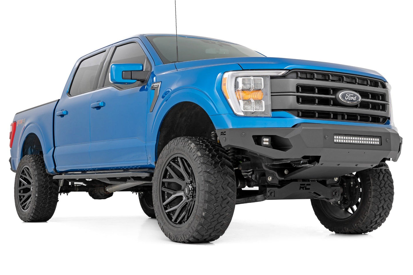Rough Country High Clearance Front Bumper | LED Lights & Skid Plate | Ford F-150 (21-23)