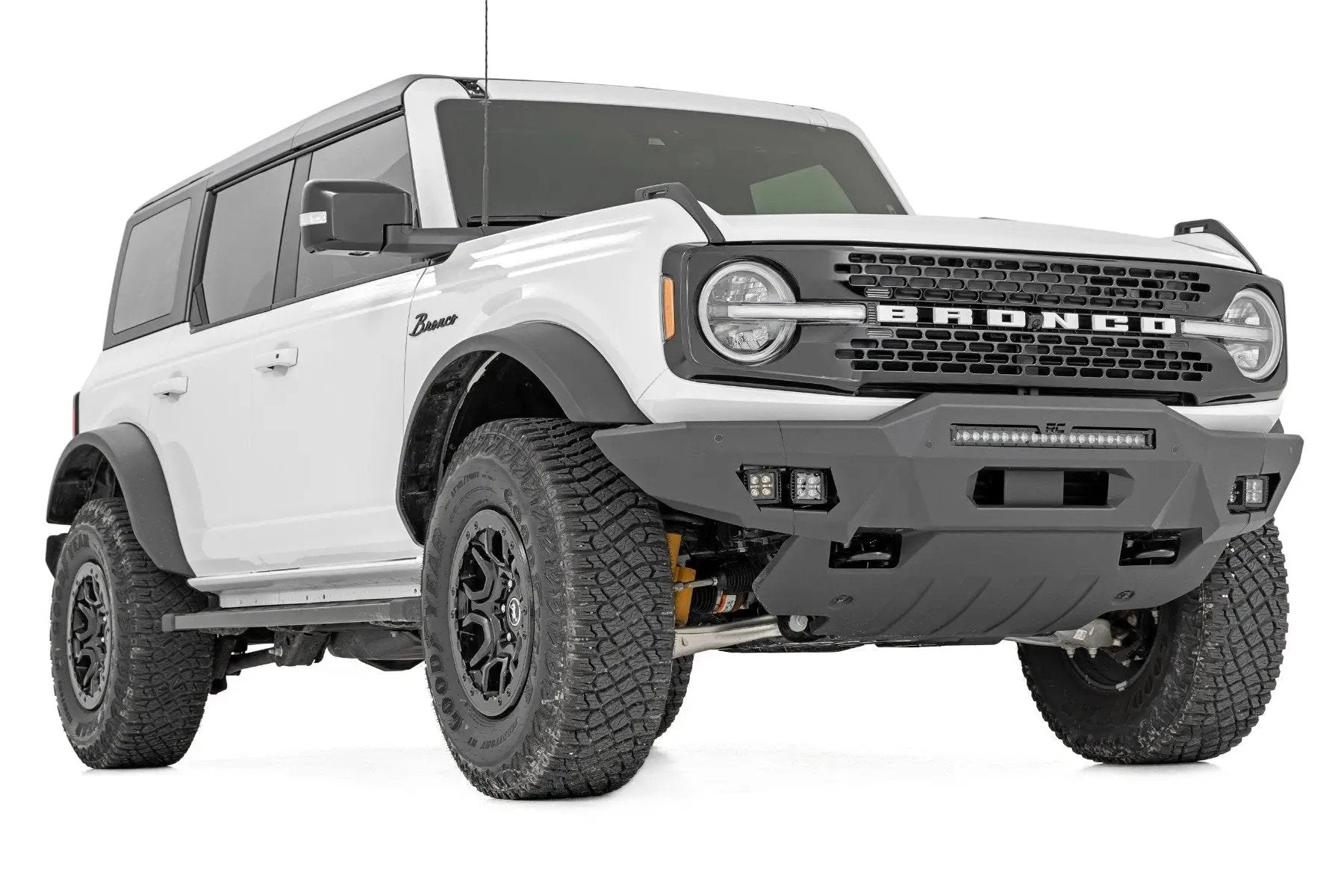 Rough Country Front Bumper | Modular | Full Wings | Flood | Fog | Ford Bronco 4WD (21-25) by Rough Country