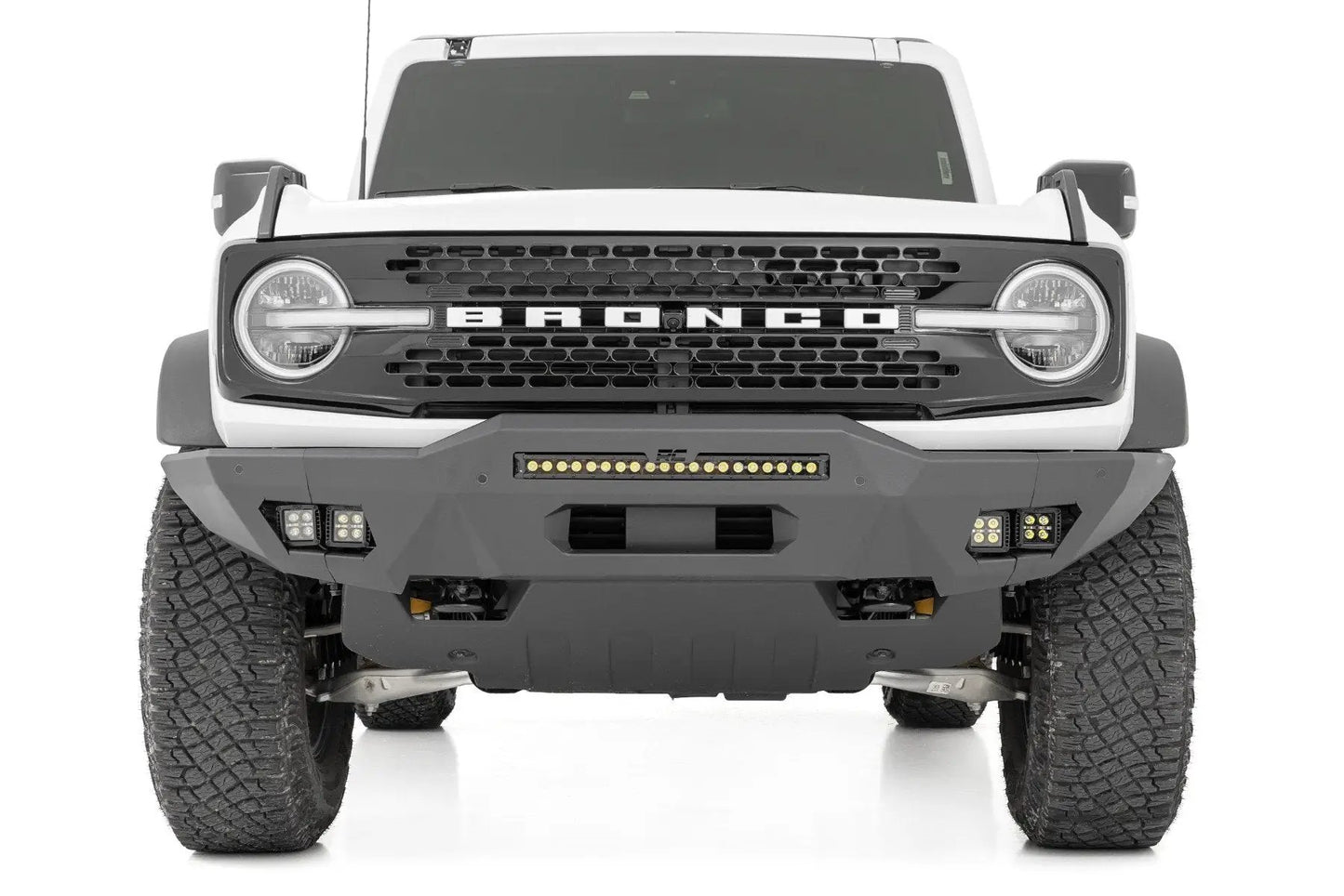 Rough Country Front Bumper | Modular | Full Wings | Flood | Fog | Ford Bronco 4WD (21-25) by Rough Country