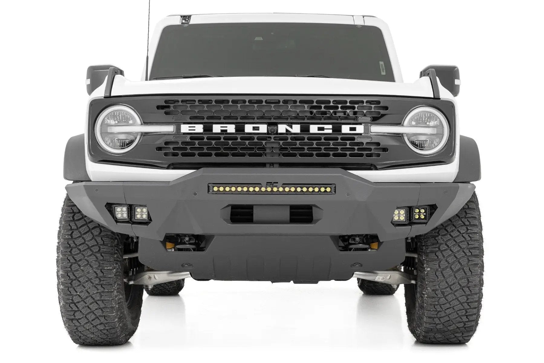 Rough Country Front Bumper | Modular | Full Wings | Flood | Fog | Ford Bronco 4WD (21-25) by Rough Country