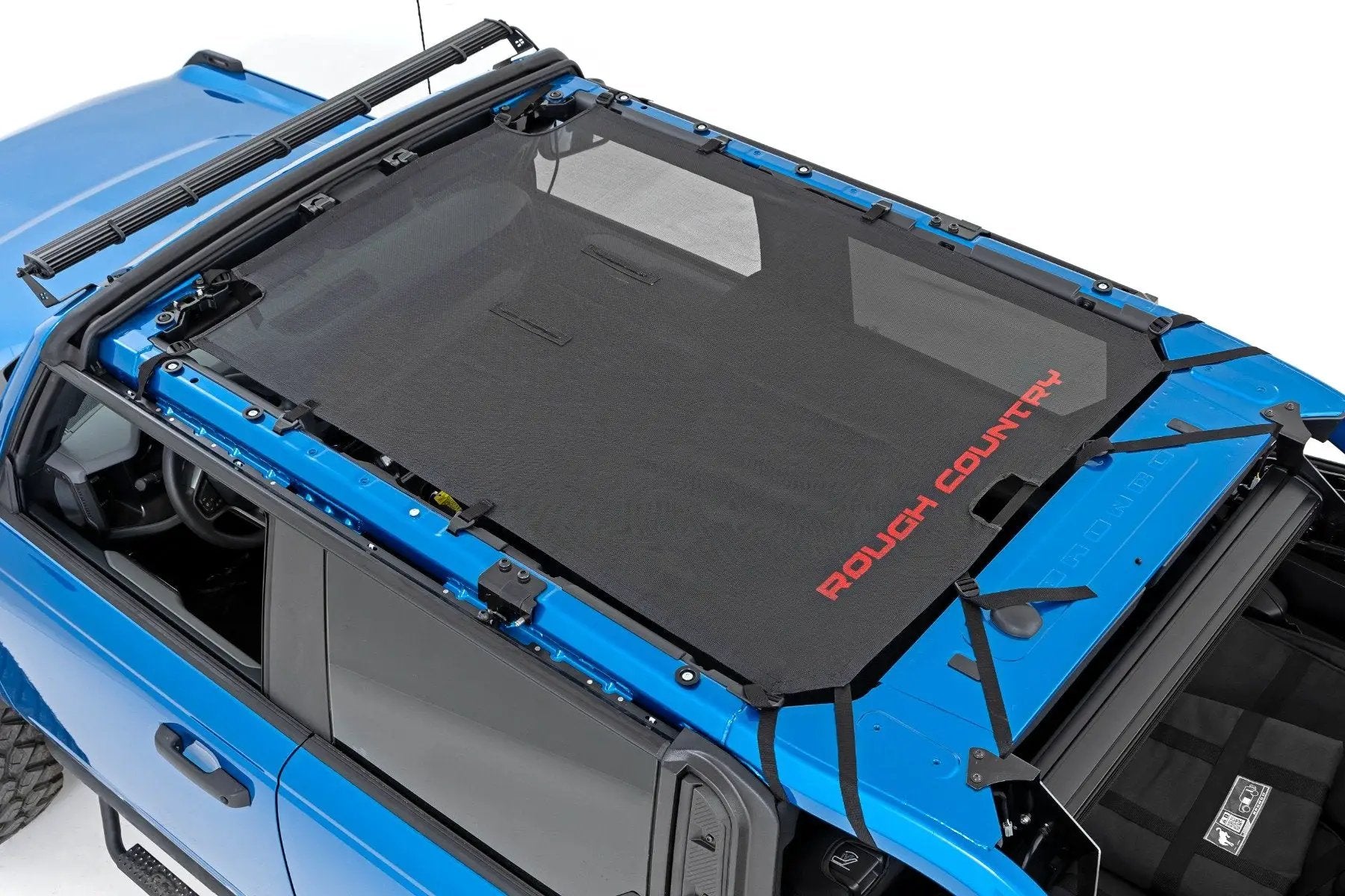 Rough Country Mesh Bikini Top Plus | Black | Ford Bronco 4WD (2021-2025) by Rough Country