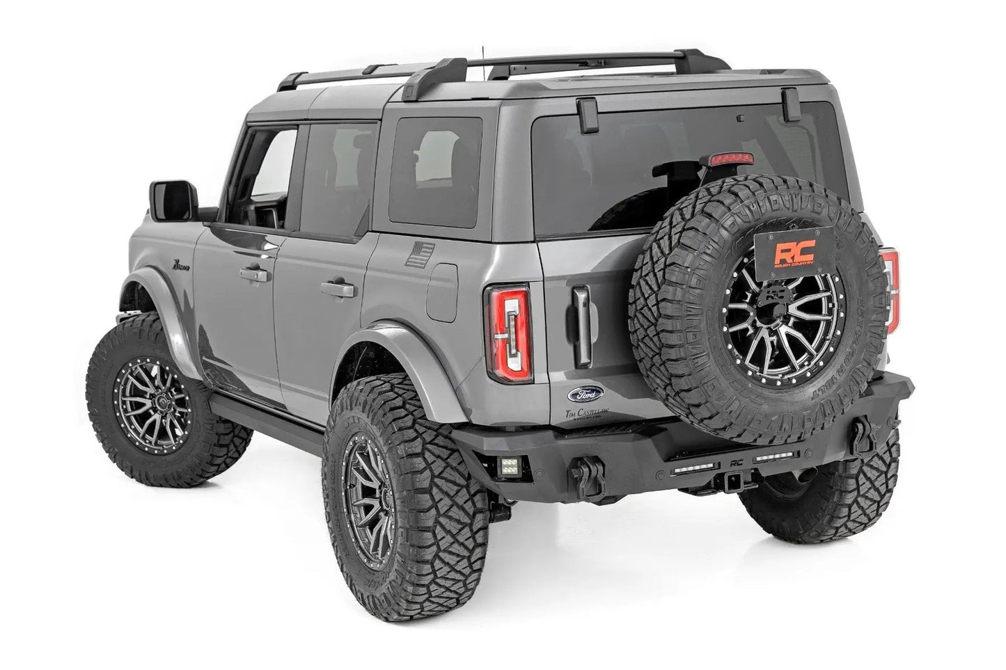 Rough Country Rear Bumper | Black Series LED | 6" Pair | Slim Line | | Ford Bronco (21-25) by Rough Country