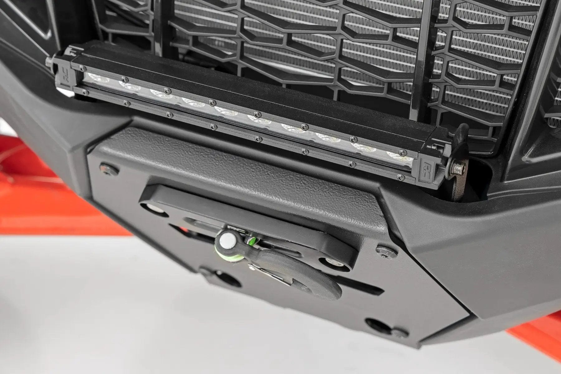 Rough Country LED Light | Winch Mount | RS4500S | 10" Black Slimline | Polaris RZR Pro R by Rough Country