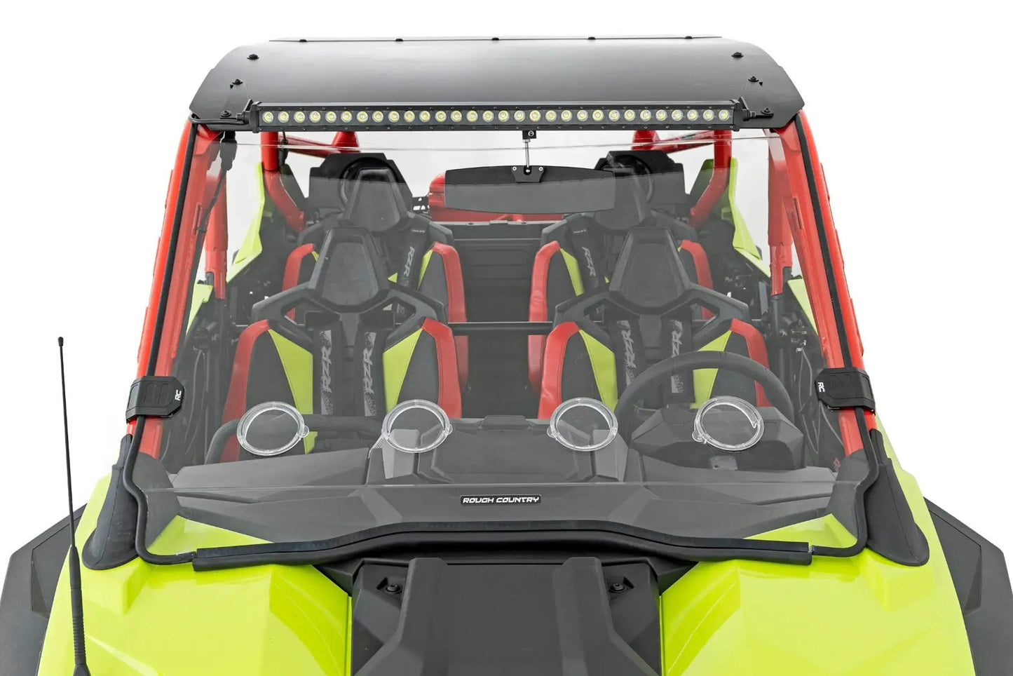 Rough Country Vented Full Windshield | Scratch Resistant | Polaris RZR Turbo R by Rough Country