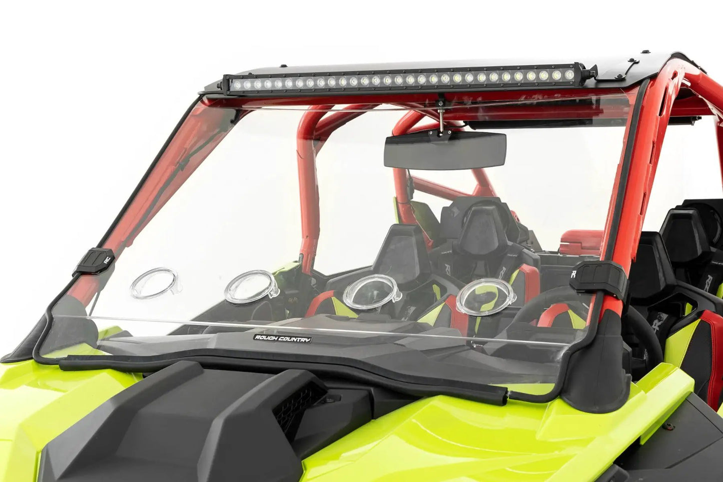 Rough Country Vented Full Windshield | Scratch Resistant | Polaris RZR Turbo R by Rough Country