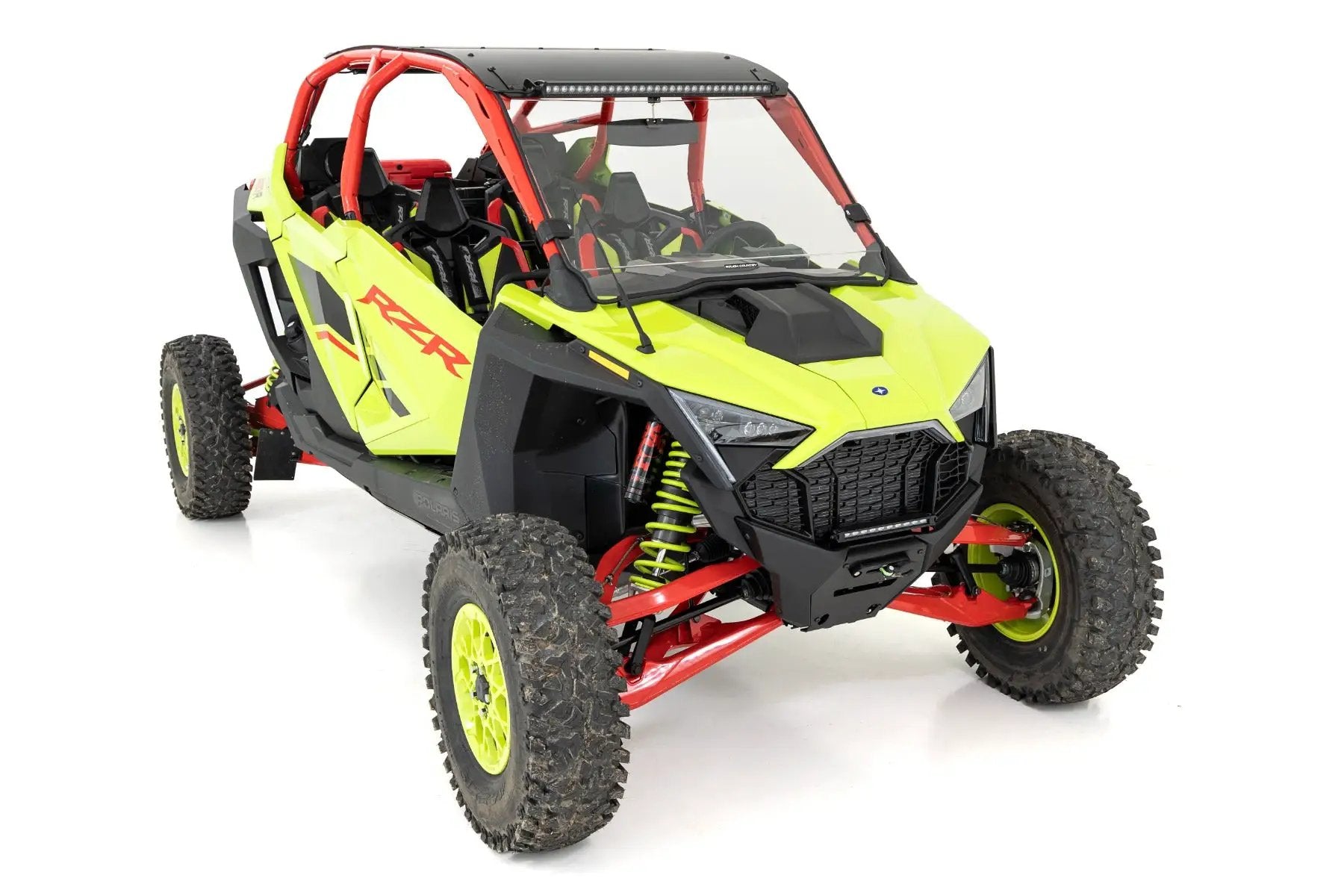 Rough Country LED Light | Winch Mount | RS4500S | 10" Black Slimline | Polaris RZR Pro R by Rough Country