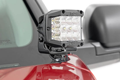Rough Country LED Light Kit | Ditch Mount | 2" Black Pair | Spot | Toyota Tundra (22-26) by Rough Country