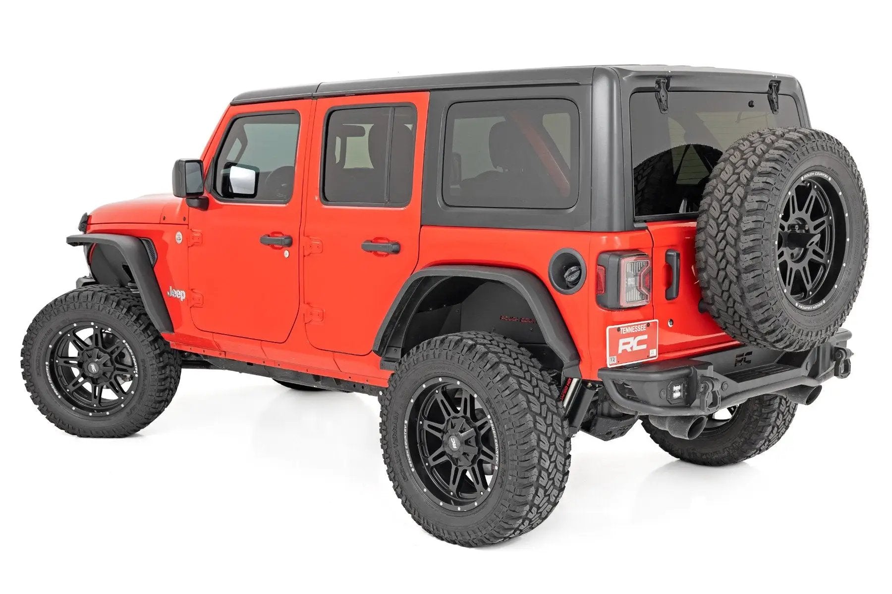 Rough Country High Clearance LED Flat Fender Flare Kit | UV Treated | Jeep Wrangler JL (18-24) by Rough Country