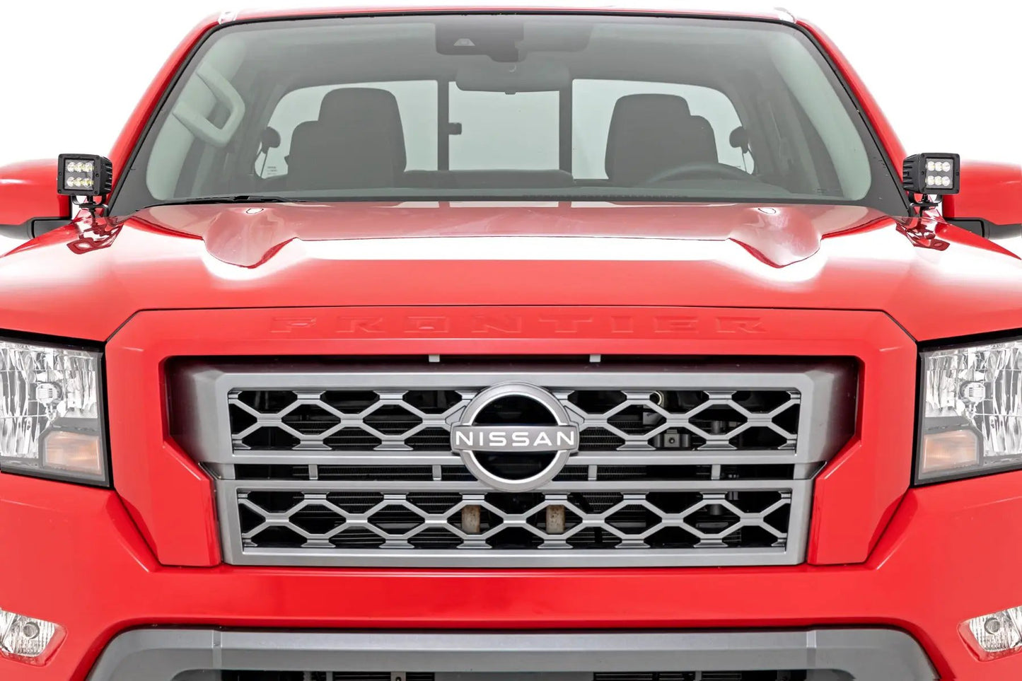 Rough Country LED Light Kit | Ditch Mount | 2" Black Pair | Amber DRL | Nissan Frontier (22-26) by Rough Country