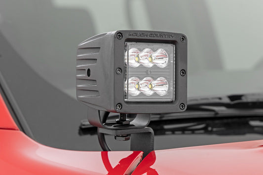 Kit de luces LED | Montaje en zanja | Par negro de 2" | Inundación | Nissan Frontier (22-26)