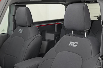 Rough Country Seat Covers | Bucket Seats | FR & RR | Ford Bronco (2 Door) 4WD (2021-2025) by Rough Country