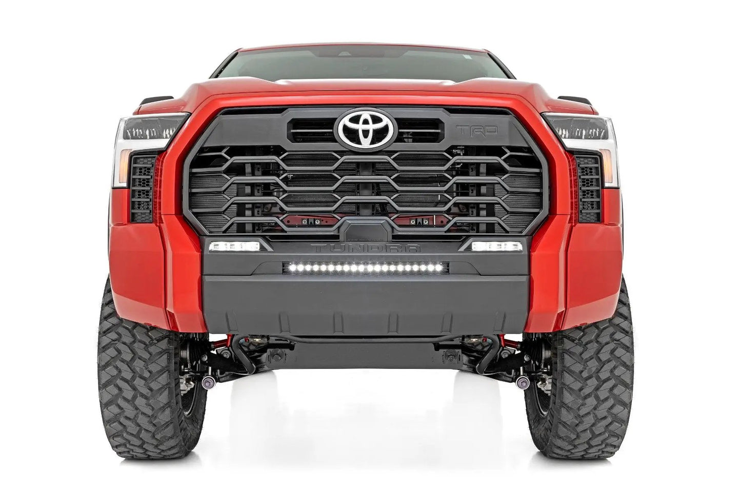 Rough Country LED Light Kit | Bumper Mount | 20" Black Slim Line | Toyota Tundra (22-26) by Rough Country
