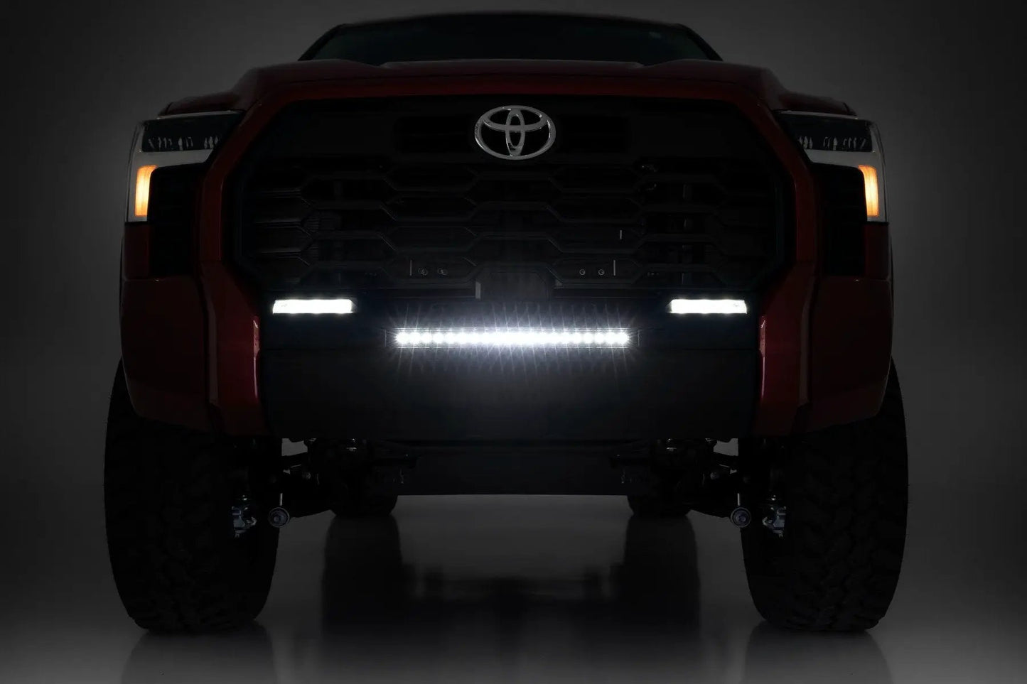 Rough Country LED Light Kit | Bumper Mount | 20" Black Slim Line | Toyota Tundra (22-26) by Rough Country