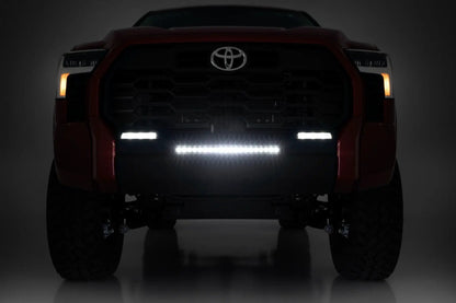 Rough Country LED Light Kit | Bumper Mount | 20" Black Slim Line | Toyota Tundra (22-26) by Rough Country