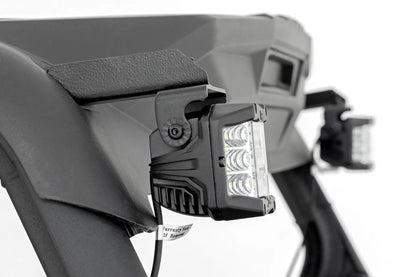 Rough Country LED Light Kit | Rear Mount | 2" Black Pair | Flood | Can-Am Maverick Sport 1000R by Rough Country