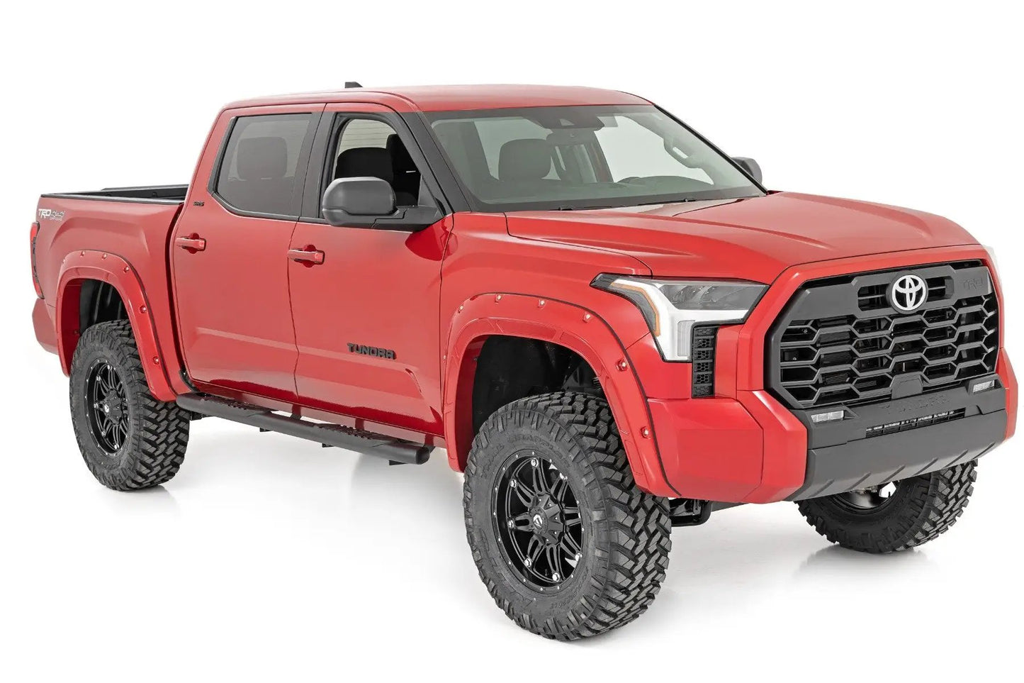 Rough Country Oval Nerf Steps | Crew Cab | Black | Toyota Tundra 2WD/4WD (2022-2026) by Rough Country