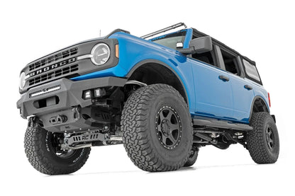 Rough Country Oval Nerf Step | 4-Door | Black | Ford Bronco 4WD (2021-2025) by Rough Country