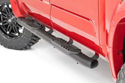 Rough Country Oval Nerf Steps | Crew Cab | Black | Toyota Tundra 2WD/4WD (2022-2026) by Rough Country