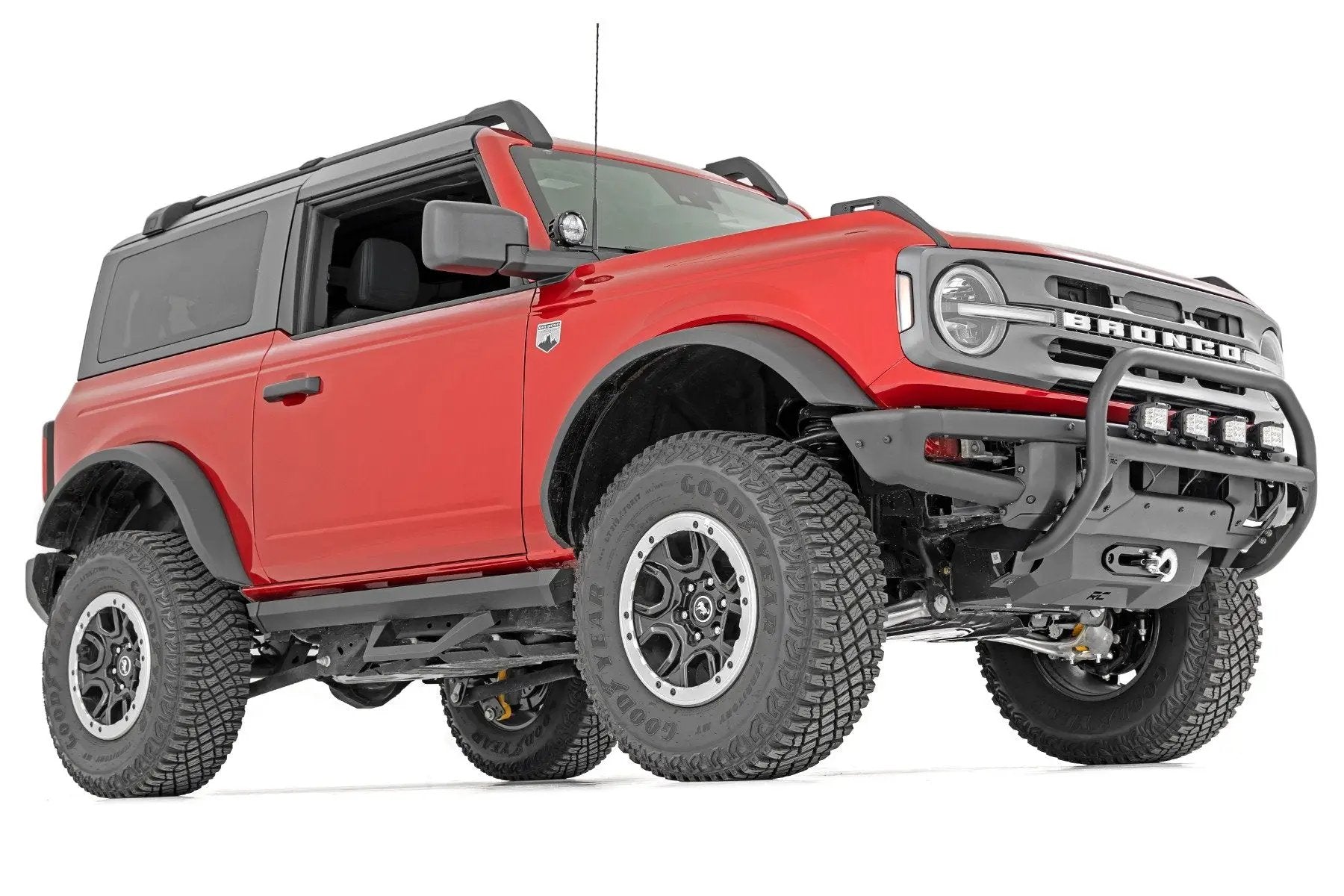 Rough Country Nudge Bar | 20 Inch BLK DRL Single Row LED | OE Modular Steel | Ford Bronco (21-25) by Rough Country
