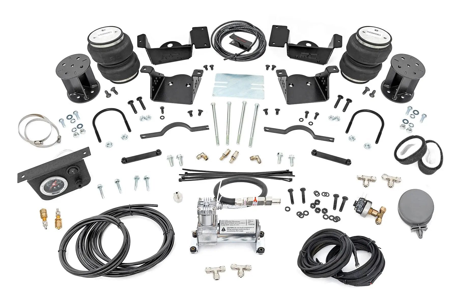 Rough Country Air Spring Kit w/compressor | 3-5 Inch Lift Kit | Chevy/GMC 2500HD/3500HD (20-26) by Rough Country