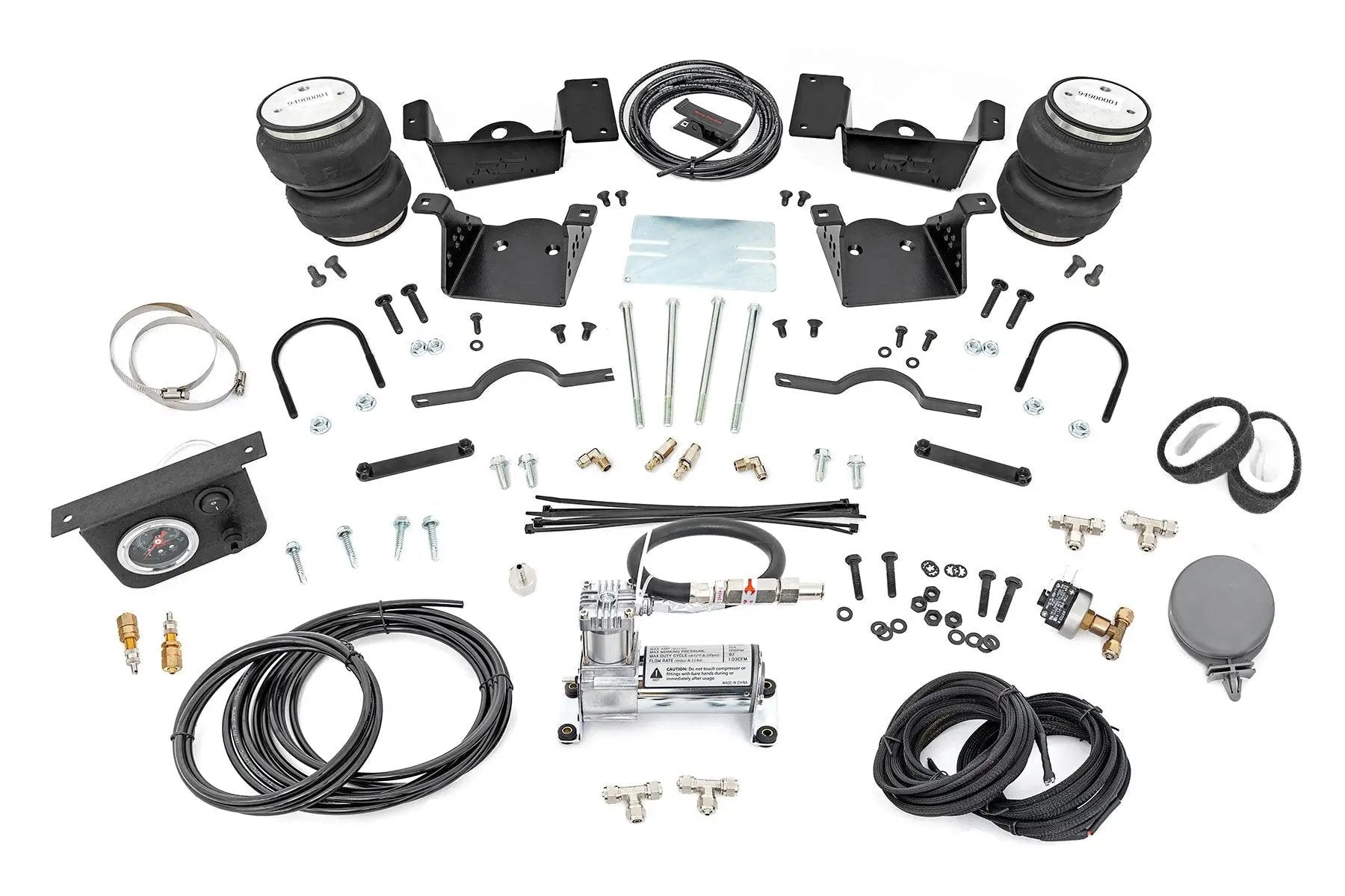 Rough Country Air Spring Kit w/compressor | Chevy/GMC 2500HD/3500HD (20-26) by Rough Country