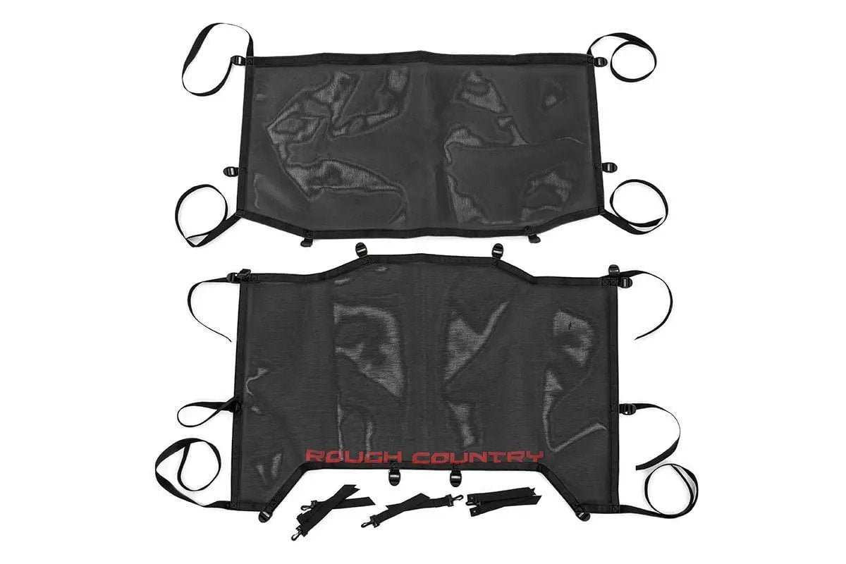 Rough Country Mesh Bikini Top Plus | Black | Jeep Wrangler JL (21-23)/Wrangler Unlimited (18-23) by Rough Country