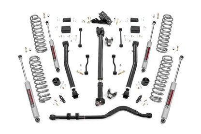 Rough Country 3.5 Inch Lift Kit | Adj Lower | FR D/S | Jeep Wrangler Unlimited Rubicon (18-23) by Rough Country