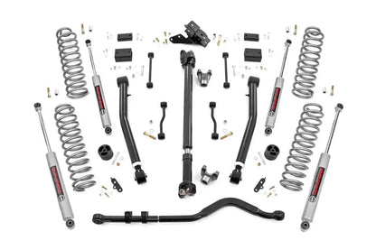 Rough Country 3.5 Inch Lift Kit | Adj Lower | FR D/S | Jeep Wrangler Unlimited 4WD (24-26) by Rough Country