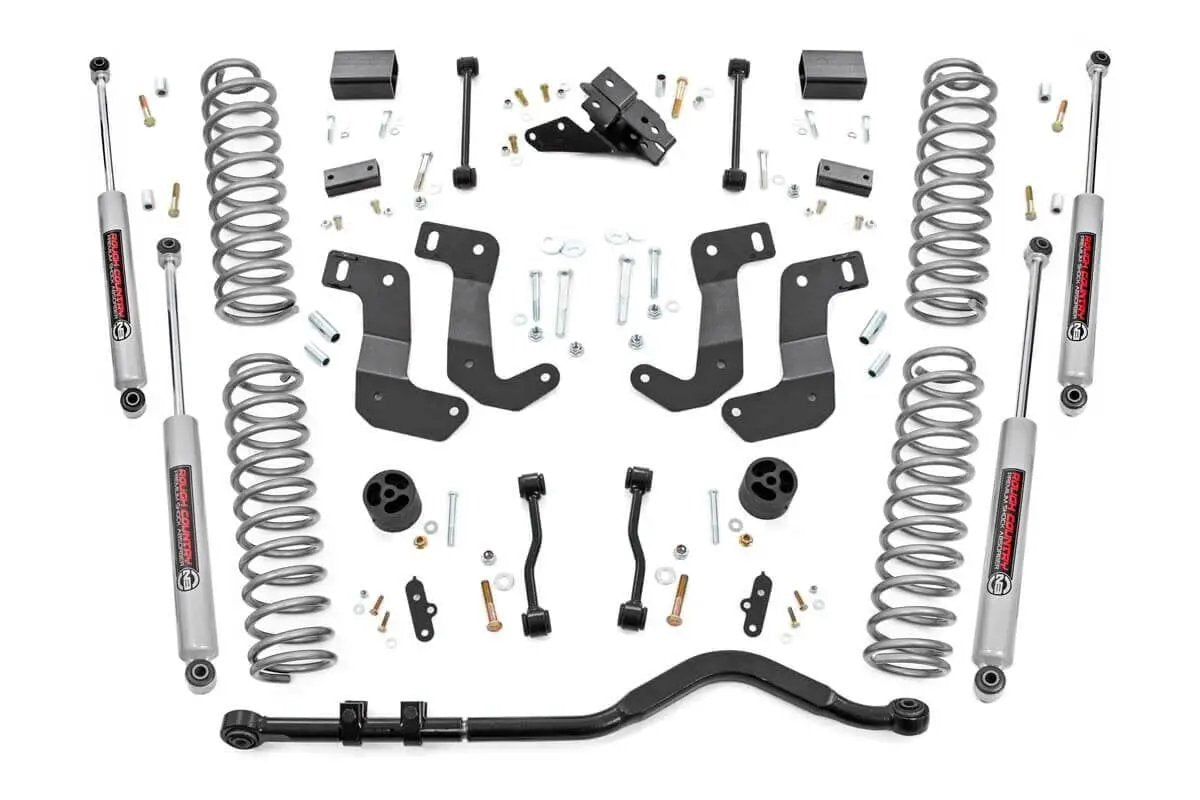 Rough Country 3.5 Inch Lift Kit | C/A Drop | 4-Door | Jeep Wrangler Unlimited 4WD (24-26) by Rough Country