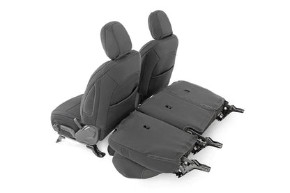 Rough Country Seat Covers | Front and Rear | Jeep Wrangler Unlimited 4WD (2018-2026)