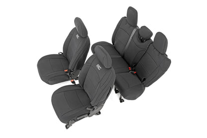 Rough Country Seat Covers | Front and Rear | Jeep Wrangler Unlimited 4WD (2018-2026)
